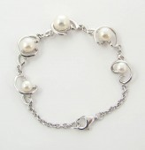 银镶淡水珍珠手链